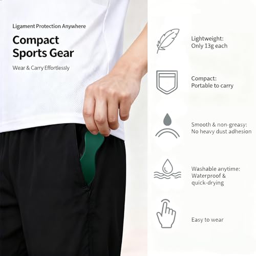 2PCS Patellar Tendon Support Strap - Targeted Knee Pain Relief, 15g Lightweight Design for Basketball, Running, Tennis, Soccer & Hiking, Unisex Silicone Knee Support Bands (Dark green) - color: Dark green
