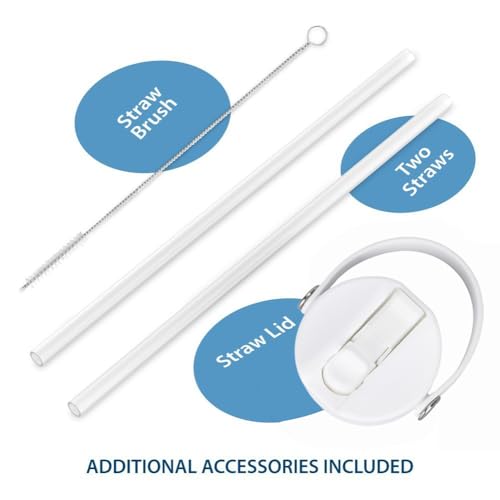 Straw Lid Sport Water Bottle Wide Mouth, Flex Straw Lid Compatible with Hydroflask 12 16 18 20 32 40 64 oz, Replacement Lids and Water Bottle Lid Accessories (White) - color: White
