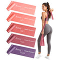 Renoj Pilates Flexbands, 5-Pack Latex-Free Resistance Bands Set – Exercise Bands for Pilates, Yoga, Stretching & Physical Therapy | Home Gym Equipment for Women & Men - color: Red