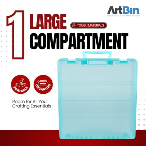 ArtBin Super Satchel 1-Compartment Craft Storage Box, Aqua - color: Aqua