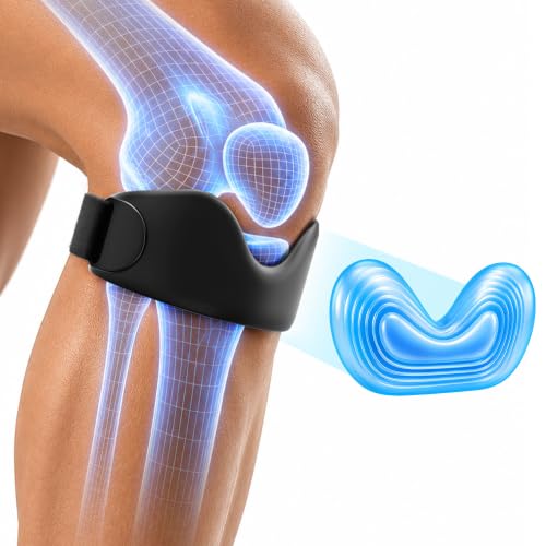 Stryde precision knee strap- 2 Pack Silicone Patellar Tendon Support Strap for Jumpers Knee, Patellar Tendonitis, Pain Relief, Patella Band, Knee Strap for Running, Hiking, Basketball, Soccer，Volleyball, Tennis, Workout