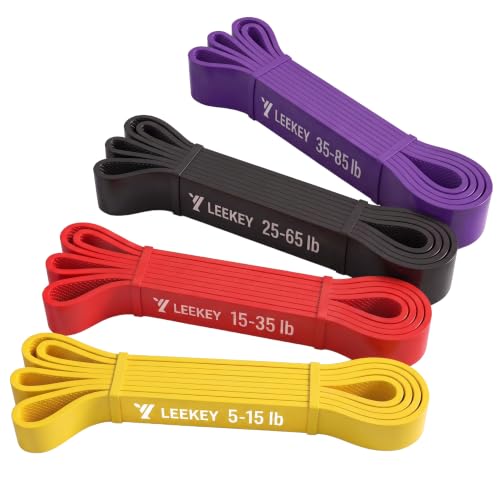 LEEKEY Resistance Bands Set for Pull Up Assistance & Exercise - color: Yellow Multicolor