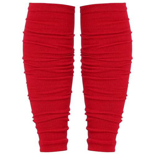 Dxhycc 2 Pairs Scrunch Football Socks Athletic Football Leg Sleeves - color: Red