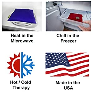 KOYA Naturals Soft Velvet Flax Seed Pillow with Lavender - Microwave Heating Pad – Microwavable Moist Heat Pack – for Neck, Muscle, Joint, Stomach Pain, Menstrual Cramps – Warm Wrap (Purple) - color: Purple