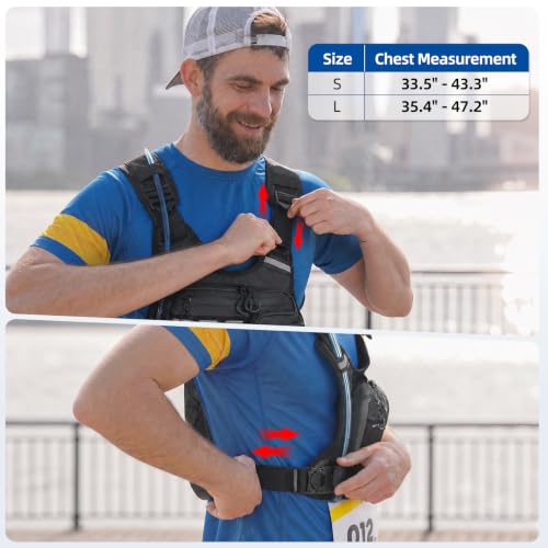 NOOLA Running Vest with 2L Water Bladder and Gear Holster - size: Large
