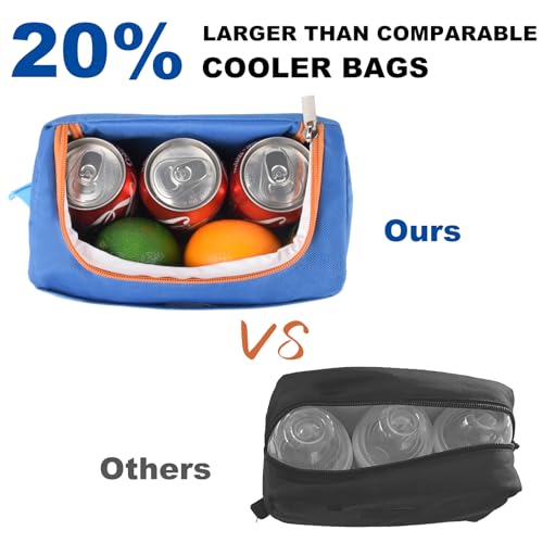 Genteen Small Cooler Bag with Ice Packs,Snack Bags for Kids,Insulated Leakproof Reusable Small Lunch Bag, BPA free Thermal Cooler Bag for School, Travel, Work and Daily Use,Blue - color: Blue