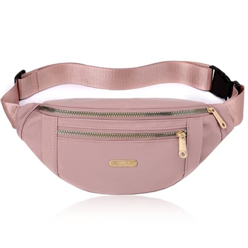 Fanny Pack Waist Pack for Women, Waterproof Waist Bag for Running Sports Travel - Pink - color: E Pink