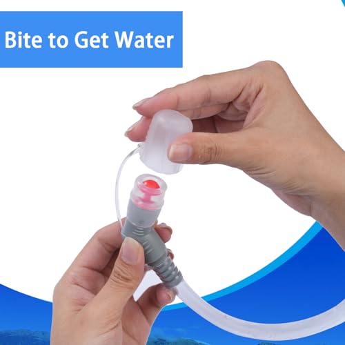 Hydration Bladder 1.5L-2L-3L,Leak Proof Water Reservoir with Insulated Sleeve, BPA Free Military Water Storage Bladder Bag Hydration Pack Replacement,Great for Bicycling Hiking Camping Hunting Running - color: 2L-White