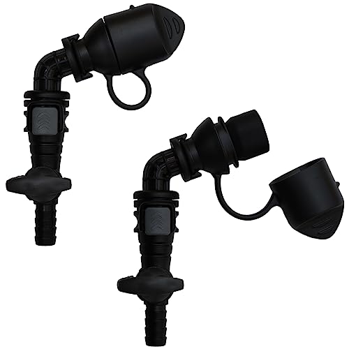 Hydration Bladder Bite Valve Replacement Mouthpiece Fit for Any Water Backpack and Most Brands, with Manual Switch Valve - color: 2 Pack 45 degree black