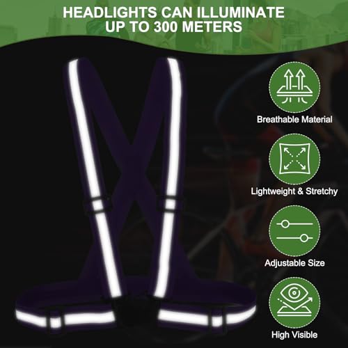 PATIKIL Reflective Safety Vest, Hi-Vis Safety Vests, Adjustable High Visibility Reflective Strips for Traffic Control - color: Purple