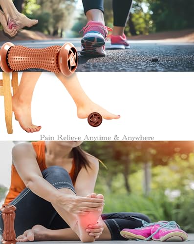 ChiFit Manual Foot Massager Roller for Plantar Fasciitis Relief, Portable Deep Tissue Muscle Massage Roller for Foot Arch and Heel Pain, Effective Reflexology Tool Relax The Nerves (Chocolate) - color: Chocolate