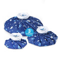 Medcosa Ice Bags Set of 3 | 6" 9" 11" (15.2cm 22.9cm & 27.9cm) | Stay Dry, Stay Cool with Our Reusable Soft Fabric Ice Pack | for Sport Injuries R.I.C.E Treatment Scrapes Headaches - style: Ice Bag - Pack of 3