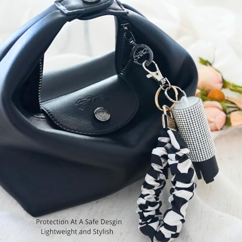 Pepper Spray for Women, Mini Bling Keychain, 12-Ft Range, Quick Release - color: Bling Bling