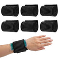 6 Pack Ice Pack Extension Straps - 35"x3" Elastic Wrap for Hot & Cold Packs - color: Black
