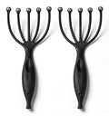 Head Massager,Protable Handheld SPA Scalp Massage Tool for Deep Relaxation & Stress Reduction Wet and Dry in The Office Home SPA (2-Pack) (Black Black) - color: Black Black