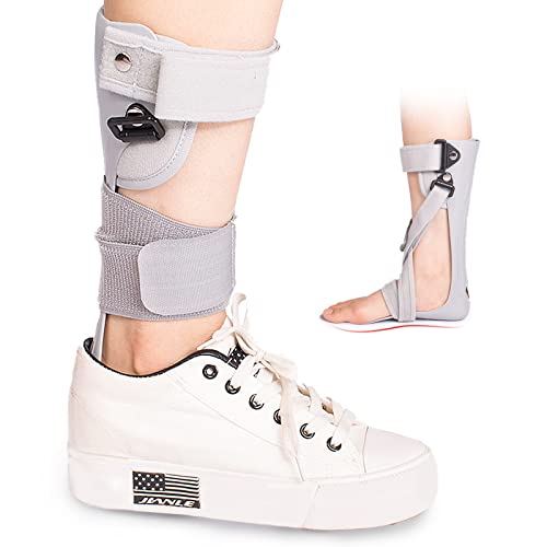 Medical Afo Foot Drop Brace Splint Ankle Foot Orthosis AFO Walking with Shoes or Sleeping for Men Women Stroke Hemiplegia Foot Drop Postural Correction Brace （Large-Right） - size: Large-Right
