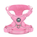PoyPet No Pull Dog Harness, Reflective Vest with 2 Leash Clips & Handle - color: Light Pink(Matching Trim), size: S