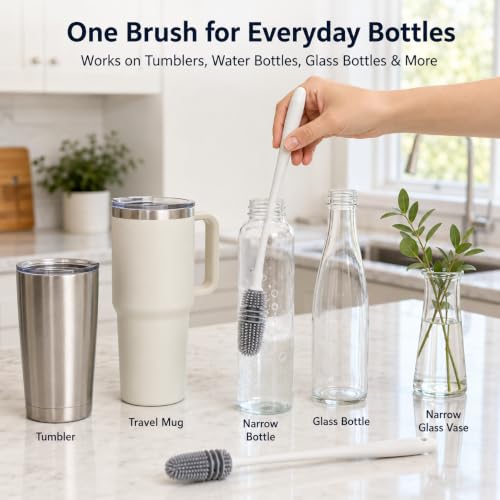 2 Pack Bottle Brushes - color: White