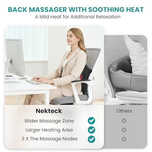 Nekteck Foot Massager with Heat, HSA Eligible FSA Massage Tools Gifts - color: Black