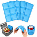 4 Pack Flexible Ice Packs for Lunch Boxes & Coolers, Lightweight - color: Light blue