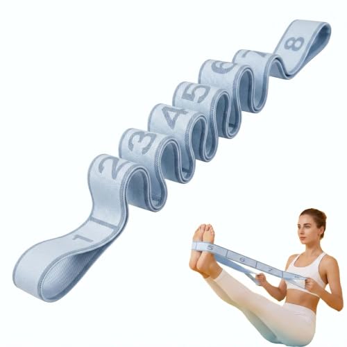 Resistance Bands for Legs: Numbered Stretch Bands for Exercise Yoga - color: Blue