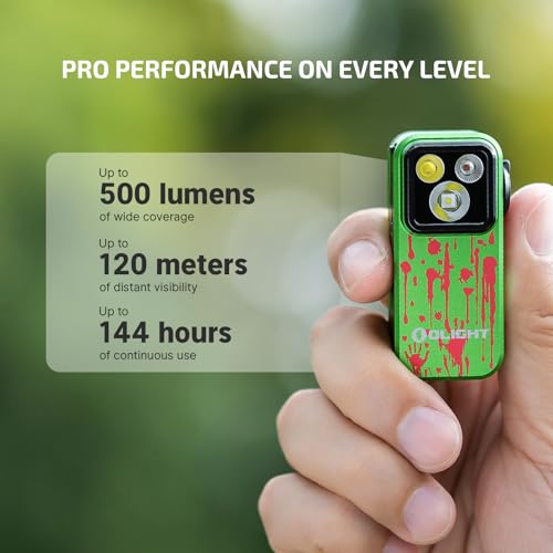 OLIGHT Oclip Pro Rechargeable EDC Clip-on Flashlight, Zombie Green - color: Zombie Green