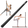Yoga Stick, Upgraded 5ft Steel Mobility Exercise Bar for Back Stretching - color: 2-Black
