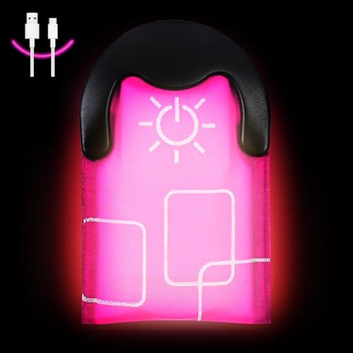 Aucuu Reflective Running Gear Set, Magnetic LED Clip Lights, Rechargeable Magnet Clip, Running Safety Lights with 3 Lighting Modes, High Visibility, Brightly Luminous for Night Running, Cycling - color: #2 Pink
