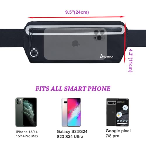 Slim Running Belt Fanny Pack Women Men,Runners Phone Holder Waist Bag,Run Pouch Waist Belt for Workout Jogging,Travel Money Belt Running Gear Accessories.