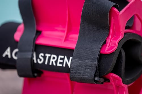 Aquastrength Hydro-Tone Total Body Pool Exercise System, Isokinetic Functional Water Weights, Bells 12" x 7.5", Fins 6.5" x 2.5", Quick Start Guide Included - color: Pink