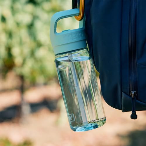 YETI Yonder 600 ml/20 oz Water Bottle with Yonder Straw Cap, Tropical Pink - color: Tropical Pink, size: 20 Ounces