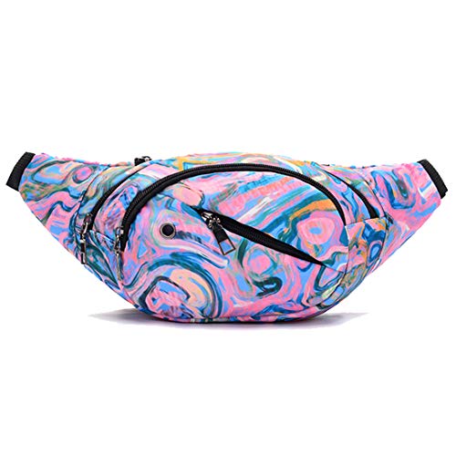 Ausion Fanny Pack Waist Bag for Men&Women Adjustable Belt Hip Bum Bag Fashion Water Resistant Hiking Waist Bag for Traveling Casual Running Hiking Cycling - color: Purple