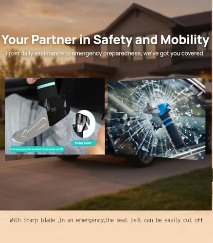 SlimStar Car Door Handle Assist Kit for Seniors, Handle + 2 Straps