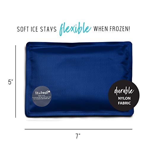 Fit & Fresh Cool Coolers Soft Ice Packs for Lunch Bags & Coolers, 2pk - color: Sketch Weave (2 Pack)