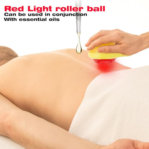 Red Light Vibrating Massage Ball - Handheld Trigger Point Tool for Deep Tissue Massage and Myofascial Release, Portable Massager for All Over the Body (Avocado) - color: Avocado