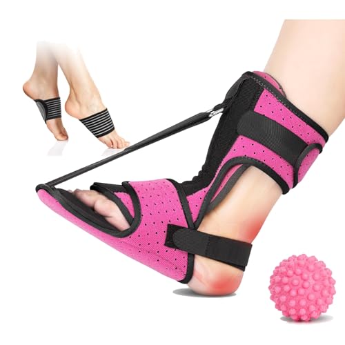 Plantar Fasciitis Night Splint for Women, Pink, One Size Fits All - color: ROSE RED