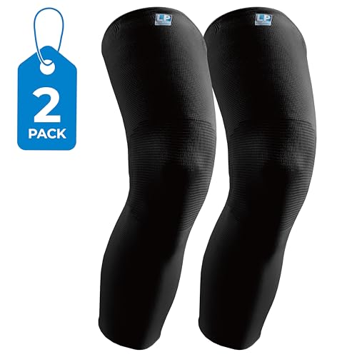 LP 667 Full Length Compression Leg Sleeve for Men & Women - color: Black - 1 Pair, size: Small