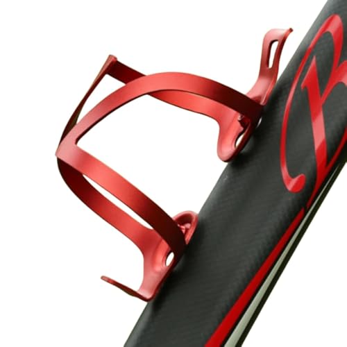 Aluminum Bike Water Bottle Holder, Water Bottle Cages for Bike (Red) - color: Red