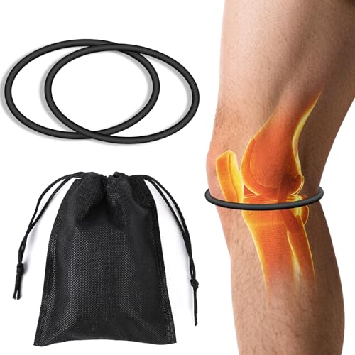 2PCS Black Patellar Tendon Support Strap, Knee Pain Relief Patella Band