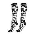 Compression Socks Knee High Circulation Support Socks For Women Men Athletic Running Hiking Cycling - color: Video Game Controller