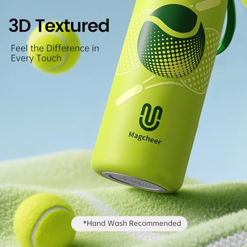 Tennis Water Bottle - 20oz Insulated Misting Water Bottles Stainless Steel 3D Textured - Tennis Accessories Gift for Kids - color: Tennis