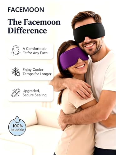Cooling Gel Eye Mask for Puffy Eyes, Migraine & Headache Relief, Full Eye-Area Cold Compress for Eyes & Temples, FSA Eligible HSA Reusable Eye Ice Pack for Swelling & Post-Surgery Recovery - color: Purple