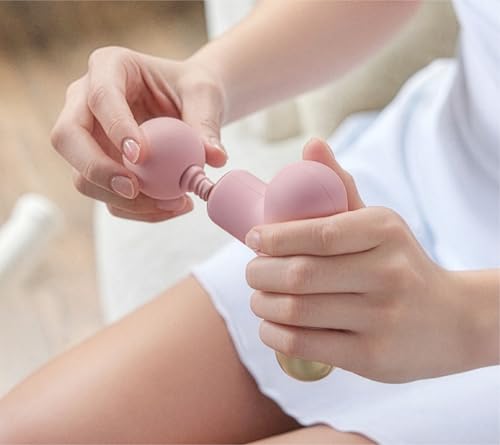 Sharper Image Powerboost Mini Deep Tissue Massage Gun, Powerful & Compact - color: Pink and Gold