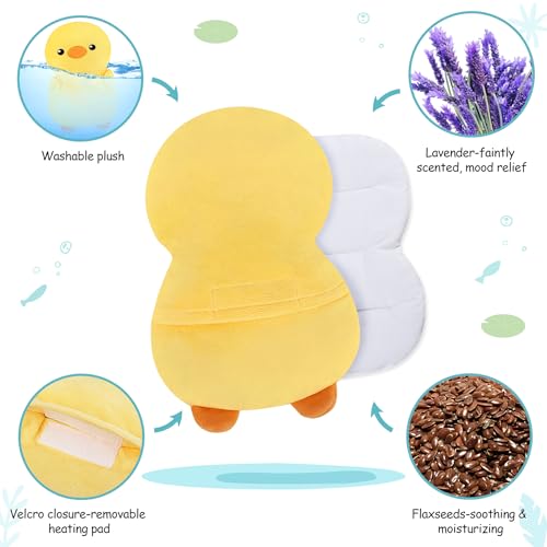 Yellow Duck Microwavable Heating Pad for Cramps Period & Pain Relief - style: Yellow Duck