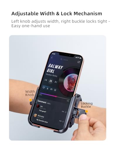 2-in-1 Wrist Strap Phone Holder for Running, Cycling, Hiking & Workouts. Secure Mount & 360° Rotatable Armband Cell phone Case Clamp, Compatible with iPhone, Samsung Galaxy and Other Smartphones