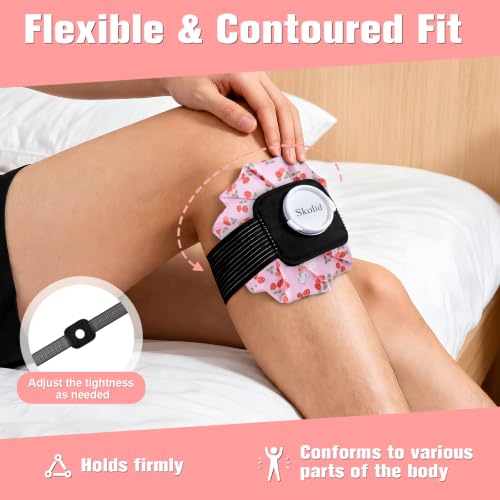 Ice Packs for Injuries Reusable, 3 Sizes, Strawberry - color: Pink-strawberry