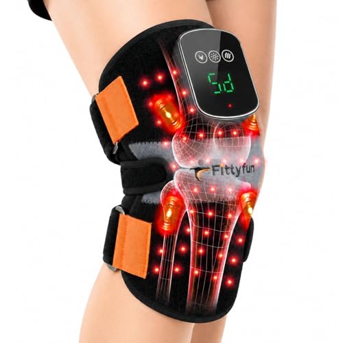Knee Massager with Heat and Red Light Therapy, 660&850nm, Cordless, FSA&HSA