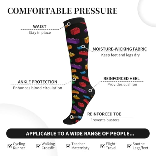 Compression Socks Circulation 15-20 Mmhg Knee High - color: Building Block