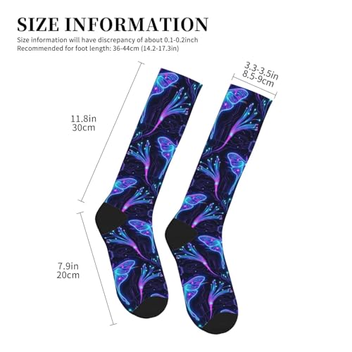 Witchy Moth Compression Socks For Women Men - color: Neon Moth