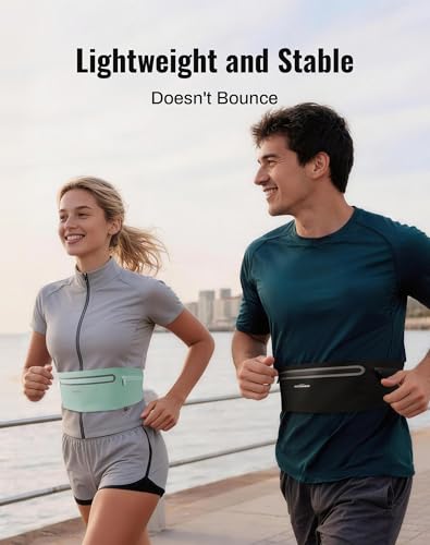 Running Belt for Women & Men-Ultra Light Slim Running Belts - color: Blue